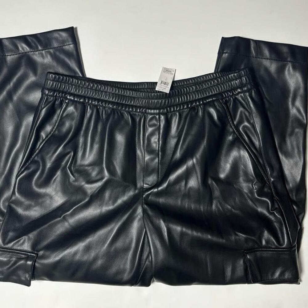 GAP Faux Leather Pull On Cargo Pant NWT